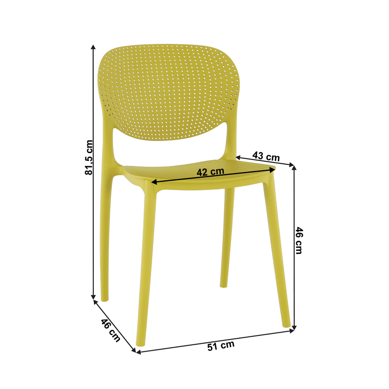 Casa si Gradina - Gradina si terasa - Mobilier exterior - Scaune si sezlonguri gradina - Scaun stivuibil, galben, FEDRA NEW - Infinity.ro