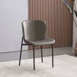 Casa si Gradina - Mobilier - Scaune si fotolii - Scaune - Scaun de masa, tesatura de catifea gri-maro, ADENA - Infinity.ro