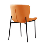 Casa si Gradina - Mobilier - Scaune si fotolii - Scaune - Scaun de masa, in carouri albe / stofa camel / piele ecologica, ADIANA - Infinity.ro