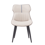 Casa si Gradina - Mobilier - Scaune si fotolii - Scaune - Scaun de luat masa, piele ecologica, bej / maro, OSTELA - Infinity.ro