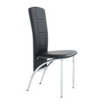 Casa si Gradina - Mobilier - Scaune si fotolii - Scaune - Scaun, piele eco neagra/crom, FINA - Infinity.ro