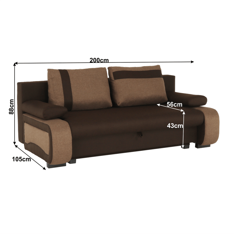 Casa si Gradina - Mobilier - Canapele si coltare - Coltare - Coltar extensibil, ciocolatiu/maro deschis, BOLIVIA - Infinity.ro