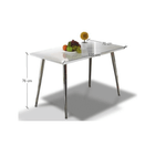 Casa si Gradina - Mobilier - Mese si birouri - Mese bucatarie si dining - Masa dining, MDF+crom, extra stralucire HG, 120x70 cm, PEDRO - Infinity.ro