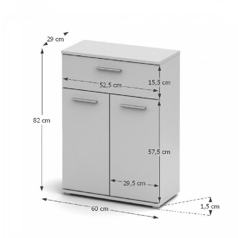 Casa si Gradina - Mobilier - Comode si corpuri - Comode - Comoda, alb,   NOKO-SINGA 33 - Infinity.ro