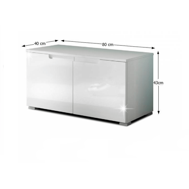 Casa si Gradina - Mobilier - Dulapuri si sifoniere - Dulapuri pantofi - Pantofar, alb extra lucios HG, SPACE - Infinity.ro