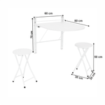 Casa si Gradina - Mobilier - Seturi de mobilier - Seturi bucatarie - Set dining set 1+2, alb, AMADEO - Infinity.ro