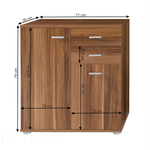 Casa si Gradina - Mobilier - Comode si corpuri - Comode - Comoda 2-2T2S, prun, TAMPA - Infinity.ro