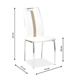 Casa si Gradina - Mobilier - Scaune si fotolii - Scaune - Scaun, alb / bej, piele ecologica / crom, SIGNA - Infinity.ro