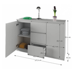 Casa si Gradina - Mobilier - Comode si corpuri - Comode - Scrin, alb, LOGAN NEW 04 - Infinity.ro