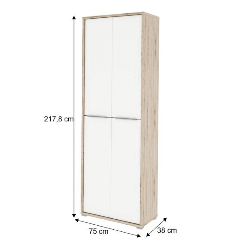 Casa si Gradina - Mobilier - Dulapuri si sifoniere - Dulapuri - Dulap inalt cu rafturi, San Remo/alb, RIOMA Tip 05 - Infinity.ro