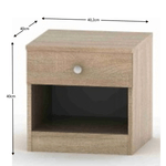 Casa si Gradina - Mobilier - Comode si corpuri - Noptiere - Noptiera cu sertar, stejar sonoma, BETTY 2 BE02-010-00 - Infinity.ro