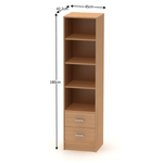 Casa si Gradina - Mobilier - Biblioteci si rafturi - Etajere - Etajera cu rafturi si sertare, fag, BETTY 4 BE04-011-00 - Infinity.ro