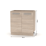 Casa si Gradina - Mobilier - Seturi de mobilier - Seturi bucatarie - Ansamblu de bucatarie 2,4 m, stejar sonoma, NOVA PLUS - Infinity.ro