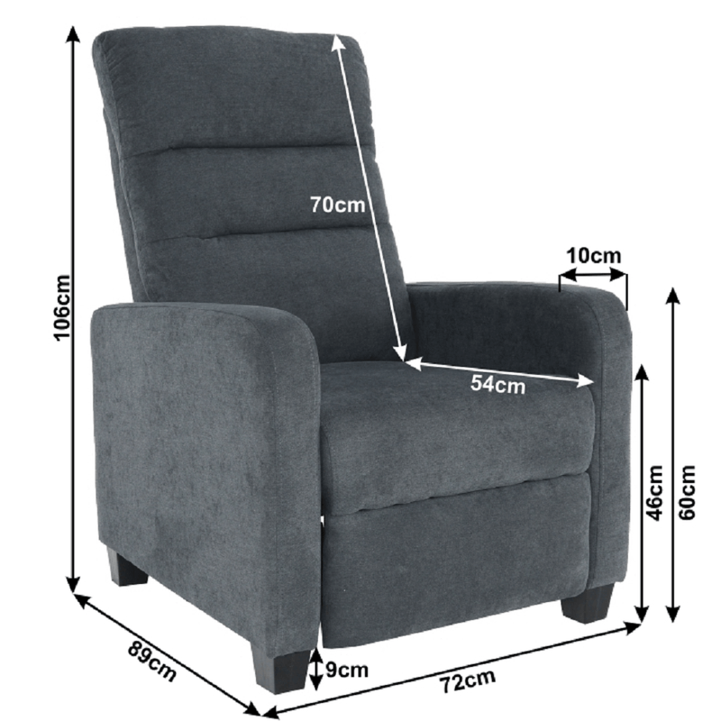 Casa si Gradina - Mobilier - Scaune si fotolii - Fotolii - Fotoliu relaxant, gri, TURNER - Infinity.ro