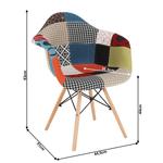 Casa si Gradina - Mobilier - Scaune si fotolii - Scaune - Scaun, tesatura patchwork/fag, TOBO 3  NEW - Infinity.ro