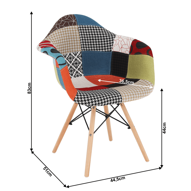 Casa si Gradina - Mobilier - Scaune si fotolii - Scaune - Scaun, tesatura patchwork/fag, TOBO 3  NEW - Infinity.ro