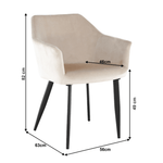 Casa si Gradina - Mobilier - Scaune si fotolii - Scaune - Scaun, material bej / picioare negre, ODOVEL - Infinity.ro