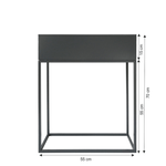 Casa si Gradina - Gradinarit si plante - Plante si ghivece - Ghivece si suporturi - Ghiveci de flori din metal multifunctional, gri inchis, INDIZE TYP 3 WL4214 - Infinity.ro