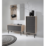 Casa si Gradina - Mobilier - Organizare si depozitare - Cuiere - Mobilier de hol, stejar jaskson hickory/grafit, BERGEN BGD104 - Infinity.ro