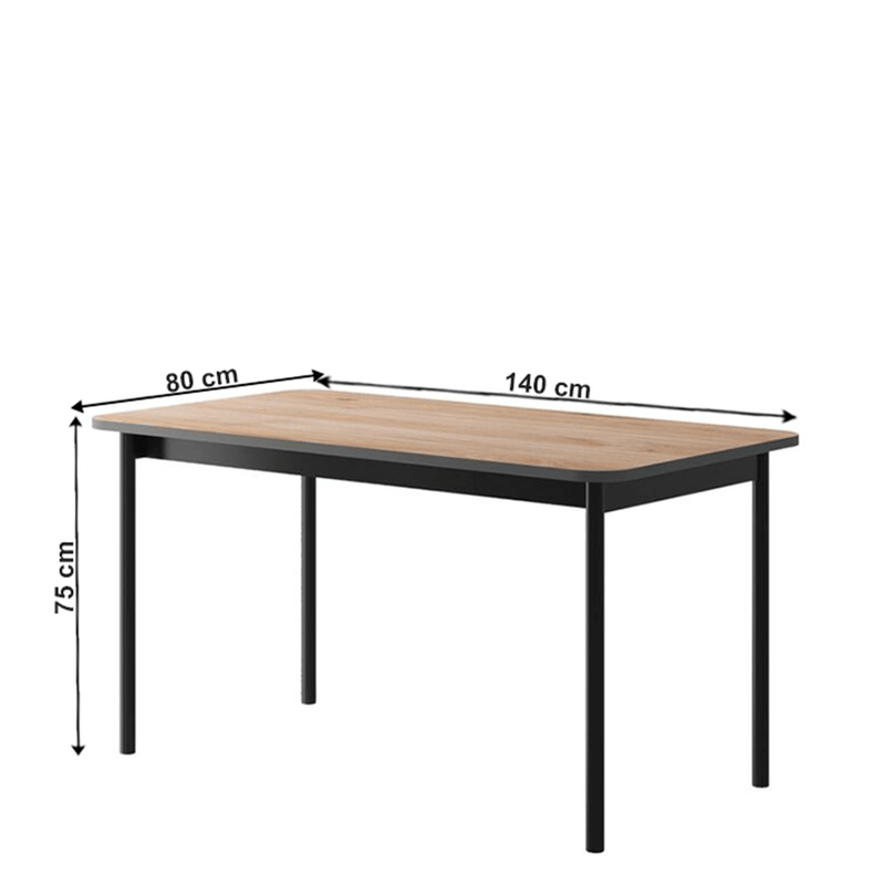 Casa si Gradina - Mobilier - Mese si birouri - Mese bucatarie si dining - Masa dining, stejar jaskson hickory/grafit, 140x80 cm, BERGEN BL140 - Infinity.ro