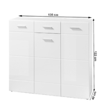 Casa si Gradina - Mobilier - Dulapuri si sifoniere - Dulapuri pantofi - Pantofar, alb/extra lucios, NORLAN 3 - Infinity.ro