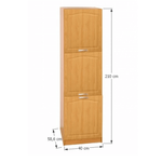 Casa si Gradina - Mobilier - Dulapuri si sifoniere - Dulapuri - Dulap de bucatarie, pentru alimente, dreapta, arin, LORA MDF NEW KLASIK S40/210/57 - Infinity.ro