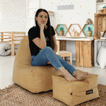 Casa si Gradina - Mobilier - Scaune si fotolii - Tabureti - Taburet, material textil bej, RIMINO TIPUL 2 - Infinity.ro