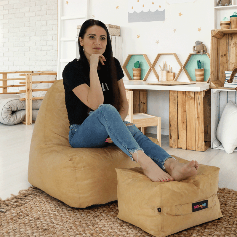 Casa si Gradina - Mobilier - Scaune si fotolii - Tabureti - Taburet, material textil bej, RIMINO TIPUL 2 - Infinity.ro