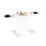 Casa si Gradina - Mobilier - Mese si birouri - Mese bucatarie si dining - Masa dining, alba HG, 120-160x80 cm, IRAKOL - Infinity.ro