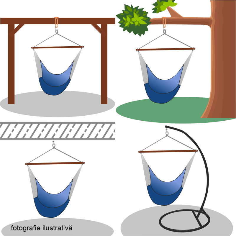 Casa si Gradina - Gradina si terasa - Balansoare si hamace - Hamace si suporturi - Hamac, leagan agatat roz, model, KEROL - Infinity.ro