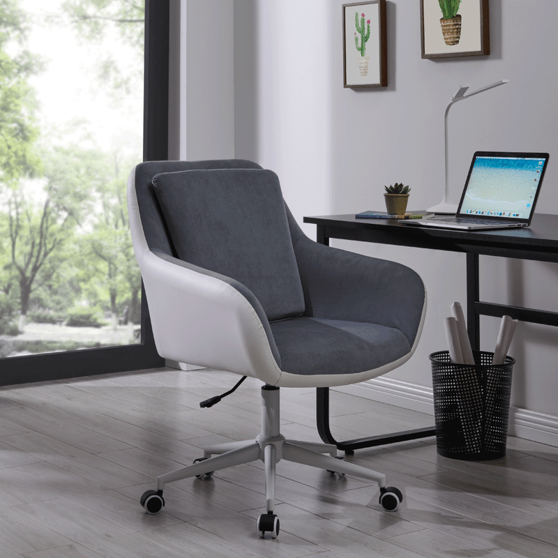 Casa si Gradina - Mobilier - Scaune si fotolii - Fotolii - Fotoliu de birou, alb/gri, IMELDA - Infinity.ro