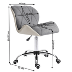 Casa si Gradina - Mobilier - Scaune si fotolii - Fotolii - Fotoliu de birou alb/gri/crom, BADAR - Infinity.ro