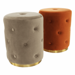 Casa si Gradina - Mobilier - Scaune si fotolii - Tabureti - Taburet, catifea Velvet teracota/vopsea aurie, BEKEN - Infinity.ro