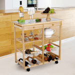 Casa si Gradina - Mobilier - Mese si birouri - Masute de cafea - Masuta de servire, natural, LUMBER - Infinity.ro