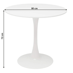 Casa si Gradina - Mobilier - Mese si birouri - Mese bucatarie si dining - Masa dining, runda, alb mat, diametru 80 cm, REVENTON - Infinity.ro