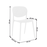Casa si Gradina - Gradina si terasa - Mobilier exterior - Scaune si sezlonguri gradina - Scaun stivuibil, alb, FEDRA - Infinity.ro