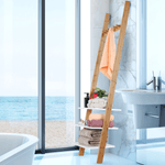 Casa si Gradina - Mobilier - Organizare si depozitare - Cuiere - Cuier cu rafturi, alb/bambus, MARIKE TYP 2 - Infinity.ro
