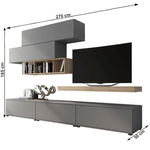 Casa si Gradina - Mobilier - Seturi de mobilier - Seturi living - Ansamblu living, gri/stejar san remo, KORFU - Infinity.ro