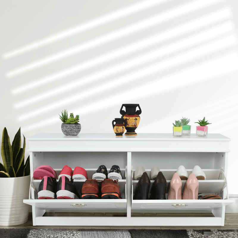 Casa si Gradina - Mobilier - Dulapuri si sifoniere - Dulapuri pantofi - Pantofar, 2 compartimente, alb, SEBER TYP 4 - Infinity.ro