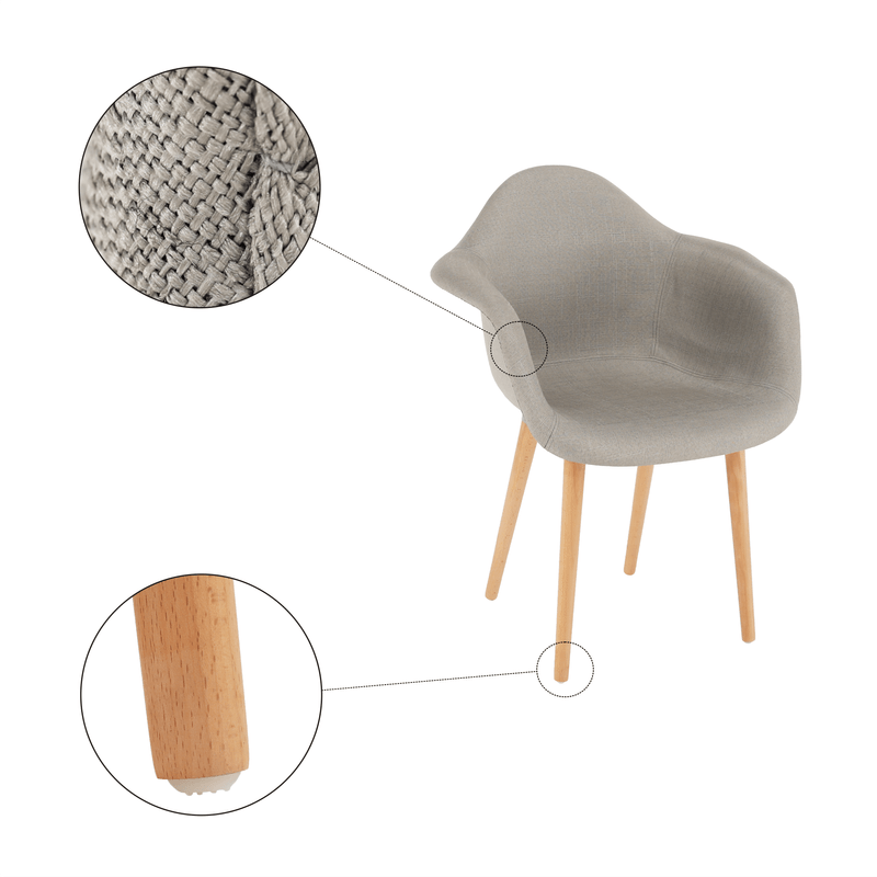 Casa si Gradina - Mobilier - Scaune si fotolii - Fotolii - Fotoliu de design, gri/fag, KADIR NEW TIP 4 - Infinity.ro