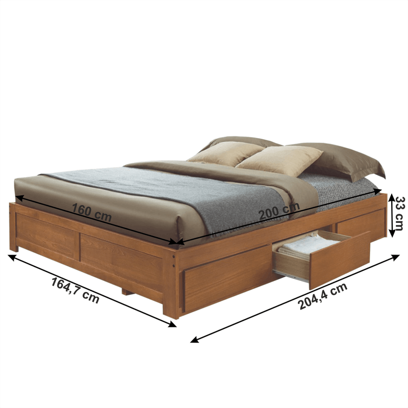 Casa si Gradina - Mobilier - Paturi si accesorii - Paturi - Pat, stejar, 160x200, SIRUS - Infinity.ro