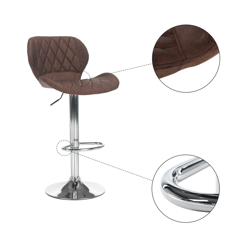 Casa si Gradina - Mobilier - Scaune si fotolii - Scaune - Scaun de bar, maro / crom, SOFALA - Infinity.ro
