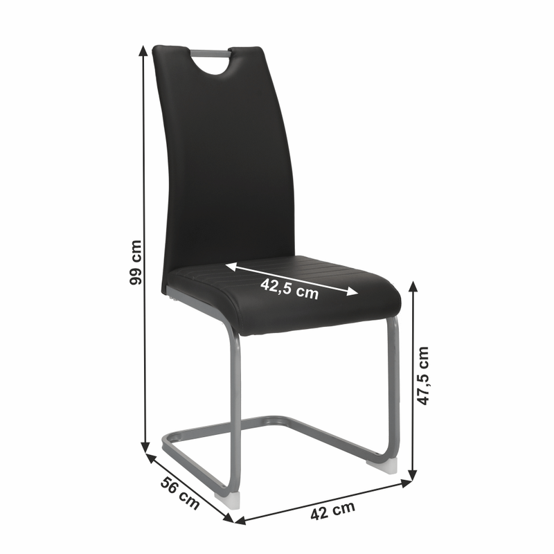 Casa si Gradina - Mobilier - Scaune si fotolii - Scaune - Scaun dining, gri inchis, DEKOMA - Infinity.ro