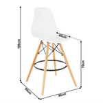 Casa si Gradina - Mobilier - Scaune si fotolii - Scaune - Scaun de bar, alb/fag, CARBRY 2 NEW - Infinity.ro