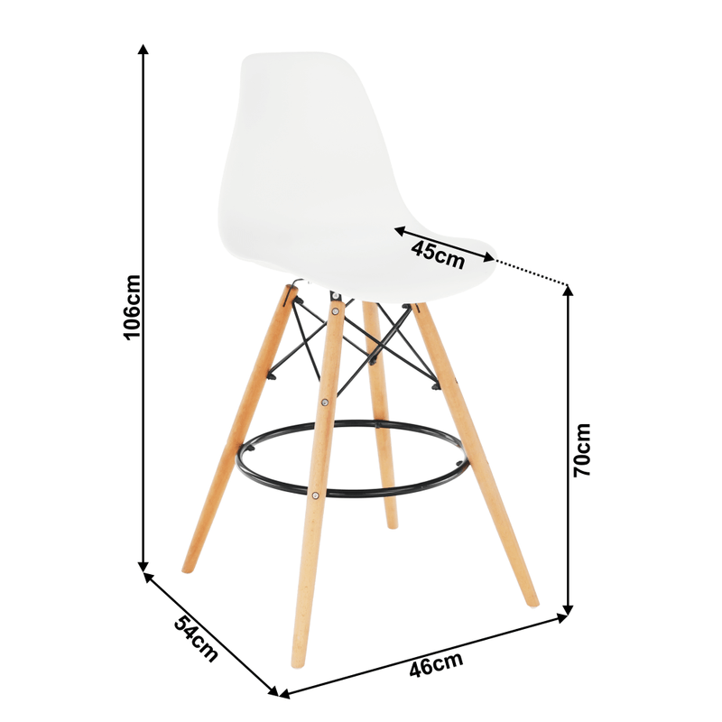 Casa si Gradina - Mobilier - Scaune si fotolii - Scaune - Scaun de bar, alb/fag, CARBRY 2 NEW - Infinity.ro