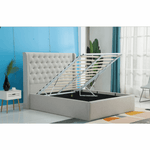 Casa si Gradina - Mobilier - Paturi si accesorii - Paturi - Pat, gri deschis, JOSIE, 160x200 - Infinity.ro