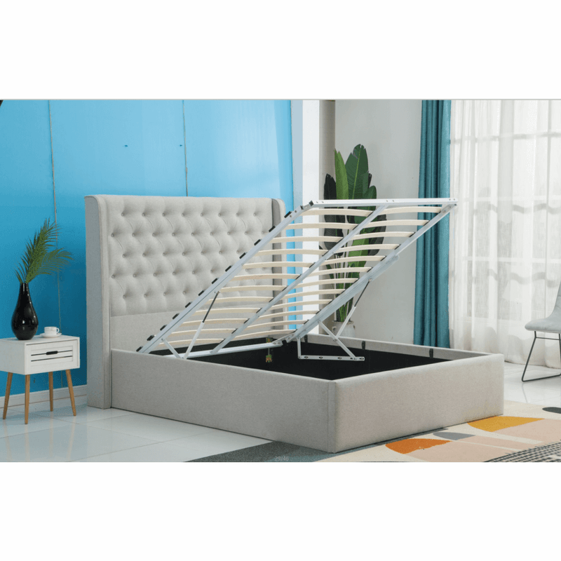 Casa si Gradina - Mobilier - Paturi si accesorii - Paturi - Pat, gri deschis, JOSIE, 160x200 - Infinity.ro