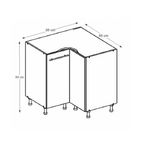 Casa si Gradina - Mobilier - Dulapuri si sifoniere - Dulapuri - Dulap inferior de colt, stejar sonoma/alb, CYRA NEW DN-90 - Infinity.ro