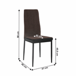 Casa si Gradina - Mobilier - Scaune si fotolii - Scaune - Scaun bucatarie, maro inchis/negru, ENRA - Infinity.ro
