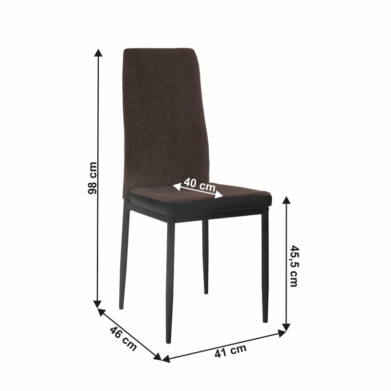 Casa si Gradina - Mobilier - Scaune si fotolii - Scaune - Scaun bucatarie, maro inchis/negru, ENRA - Infinity.ro